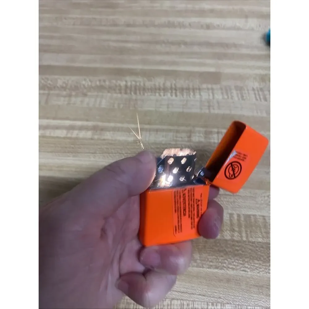 New In Box Zippo Lighter Beer (Bear With Deer Antlers) Orange & Black